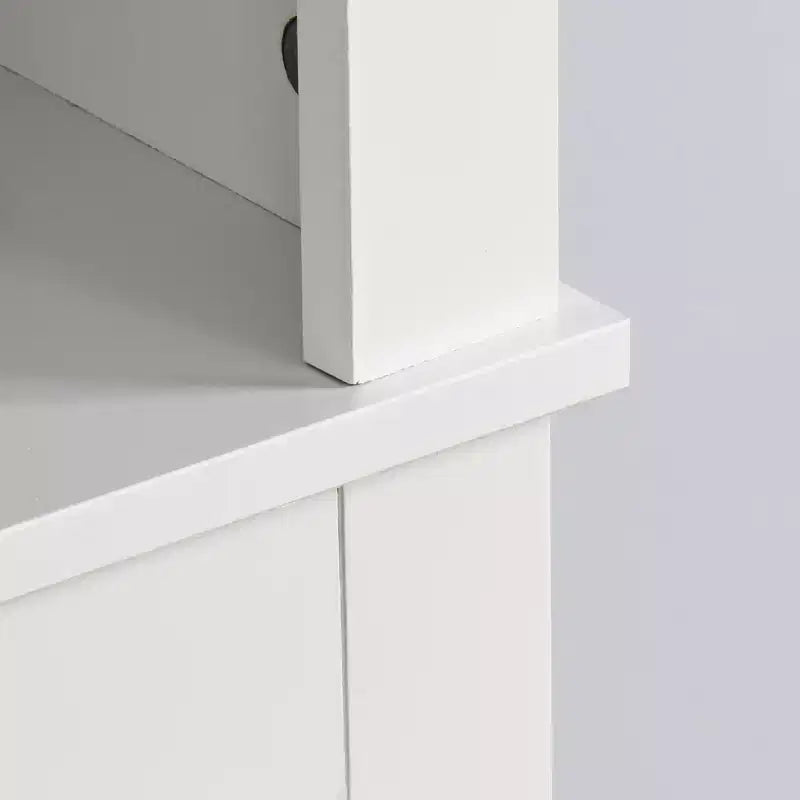 Wooden Over-The-Toilet Storage Cabinet, Bathroom Cabinet with Adjustable Shelf & Anti-Toppling Fitting, Space Saver
