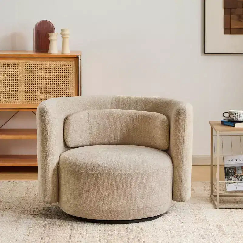 Modern 360° Swivel Upholstered Accent Armchair