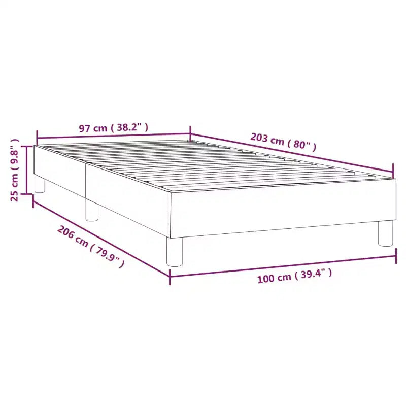 Twin XL Platform Bed Frame, Dark Grey Velvet Upholstery, No Box Spring Needed