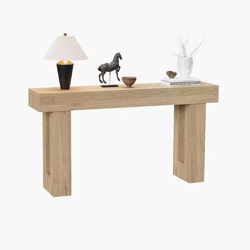 63 Long Narrow Rectangular Console Table, Farmhouse Wood Entryway Table for Hallway, Foyer & Living Room, Sofa Table Behind Couch