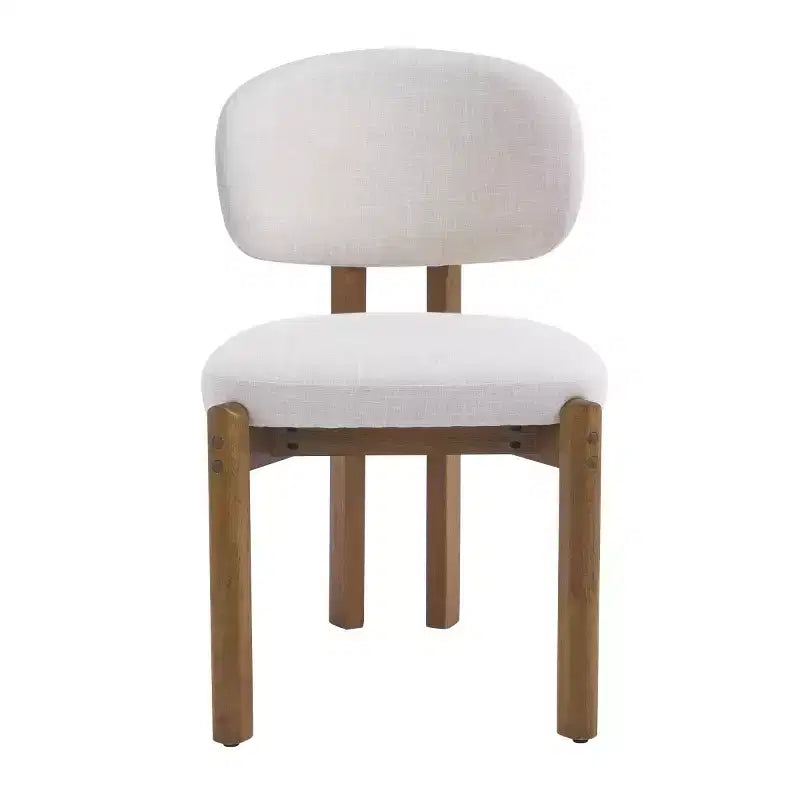 Set aus 2 modernen gepolsterten Esszimmerstühlen mit Massivholzbeinen, armlose Küchenstühle für das Esszimmer
