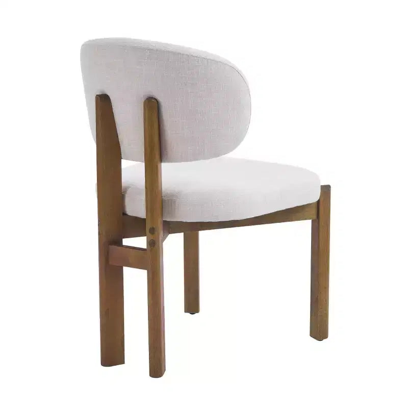 Set aus 2 modernen gepolsterten Esszimmerstühlen mit Massivholzbeinen, armlose Küchenstühle für das Esszimmer