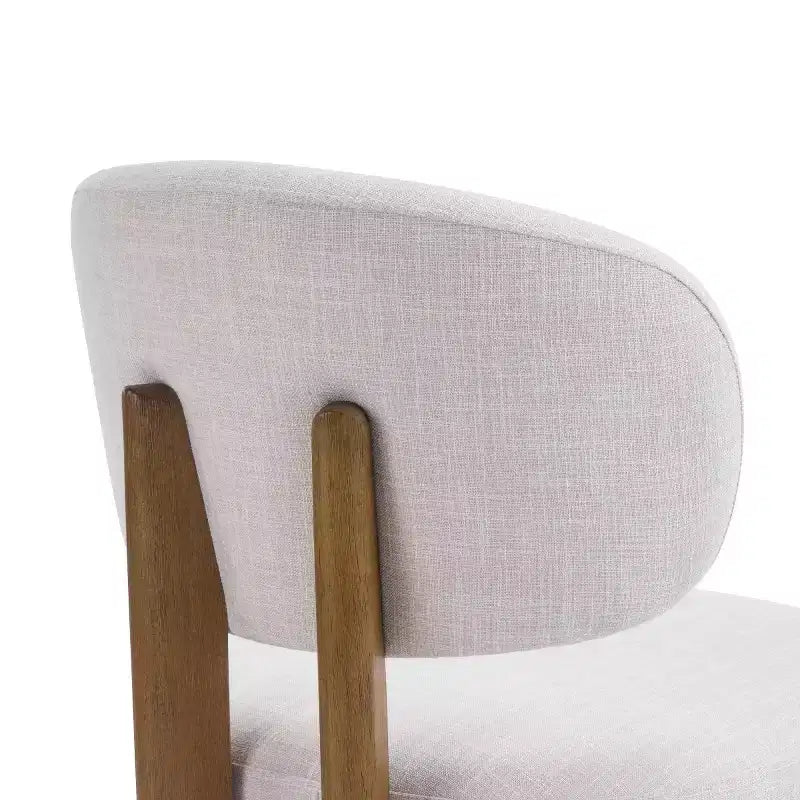 Set aus 2 modernen gepolsterten Esszimmerstühlen mit Massivholzbeinen, armlose Küchenstühle für das Esszimmer