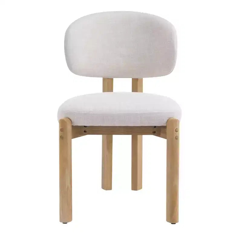 Set aus 2 modernen gepolsterten Esszimmerstühlen mit Massivholzbeinen, armlose Küchenstühle für das Esszimmer