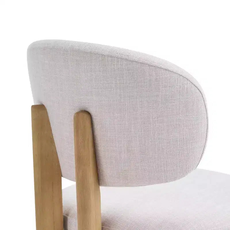Set aus 2 modernen gepolsterten Esszimmerstühlen mit Massivholzbeinen, armlose Küchenstühle für das Esszimmer