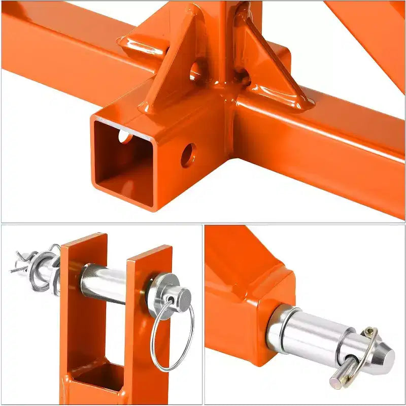 3-point 10,000-pound Towing Hook, Equipped with a 2-inch Towing Machine, Fast Towing, Suitable for Trailers and Towing Vehicles, Orange