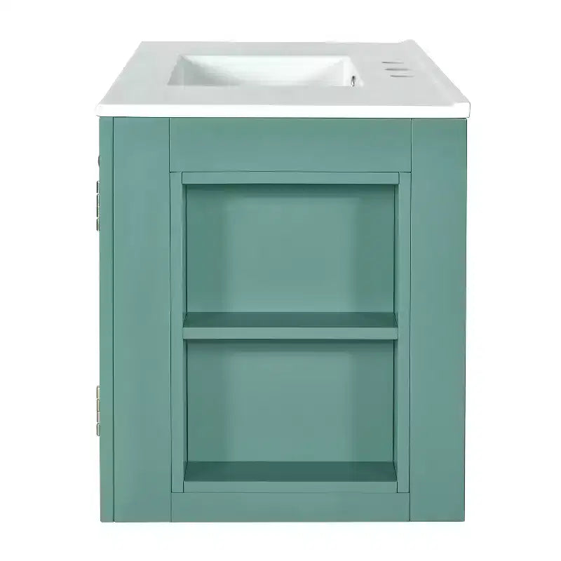 36 Wall Bathroom Vanity with Sink, Bathroom Storage Cabinet with Drawers and Soft Closing Door, Green