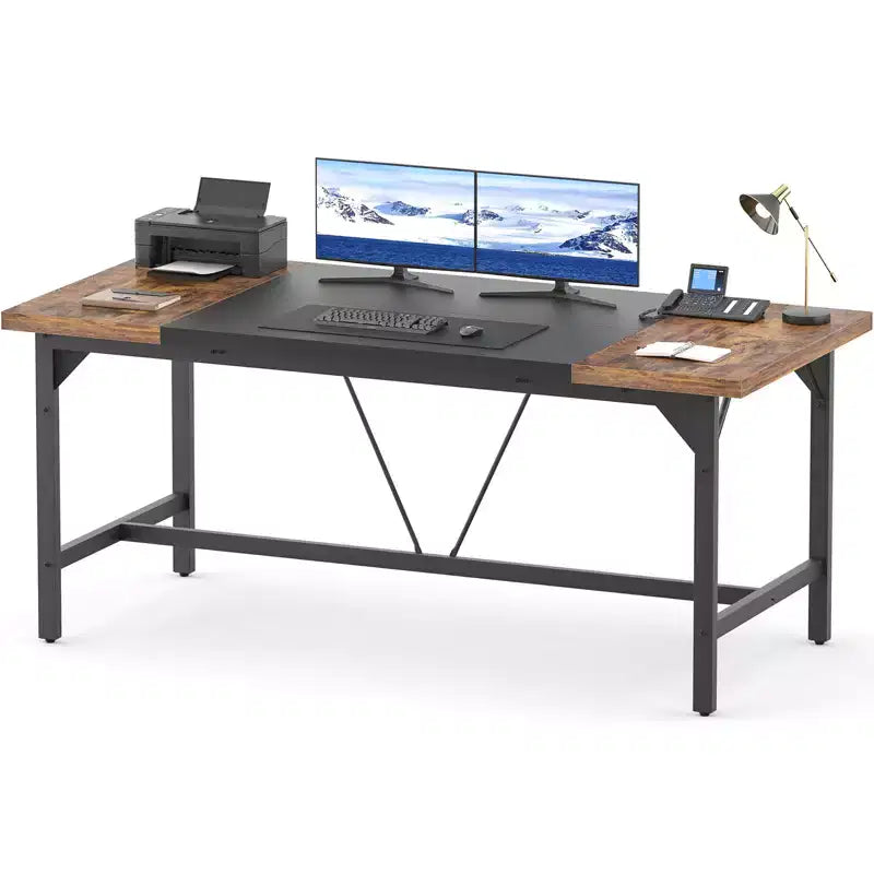 Wood Laptop Computer Table for Home Office Workstation, 63 x 31.5 inch Large Desk