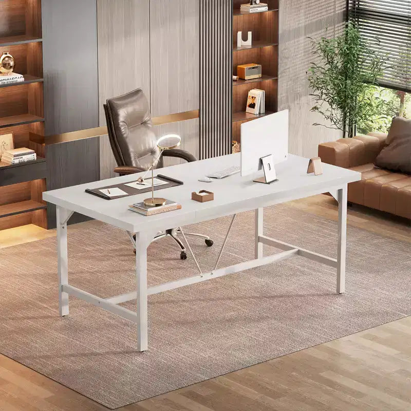 Wood Laptop Computer Table for Home Office Workstation, 63 x 31.5 inch Large Desk