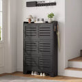Shoe Storage Cabinet With 3 Flip Drawers, Freestanding Hidden Shoe Organizer, Wooden Slim Narrow Shoe Rack Cabinet For Hallway Living Room