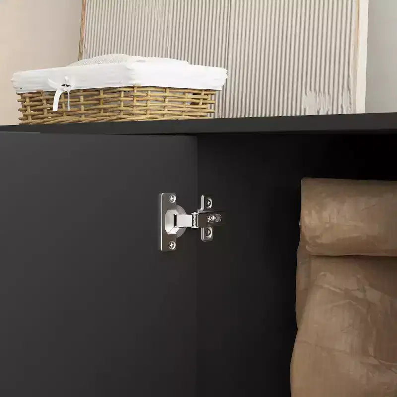 55" Modern Fluted Sideboard Buffet Cabinet with Doors and Adjustable Shelves, Storage Cabinet for Entryway, Dining Room or Living Room