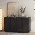 55 Modern Fluted Sideboard Buffet Cabinet with Doors and Adjustable Shelves, Storage Cabinet for Entryway, Dining Room or Living Room - Panipeachy
