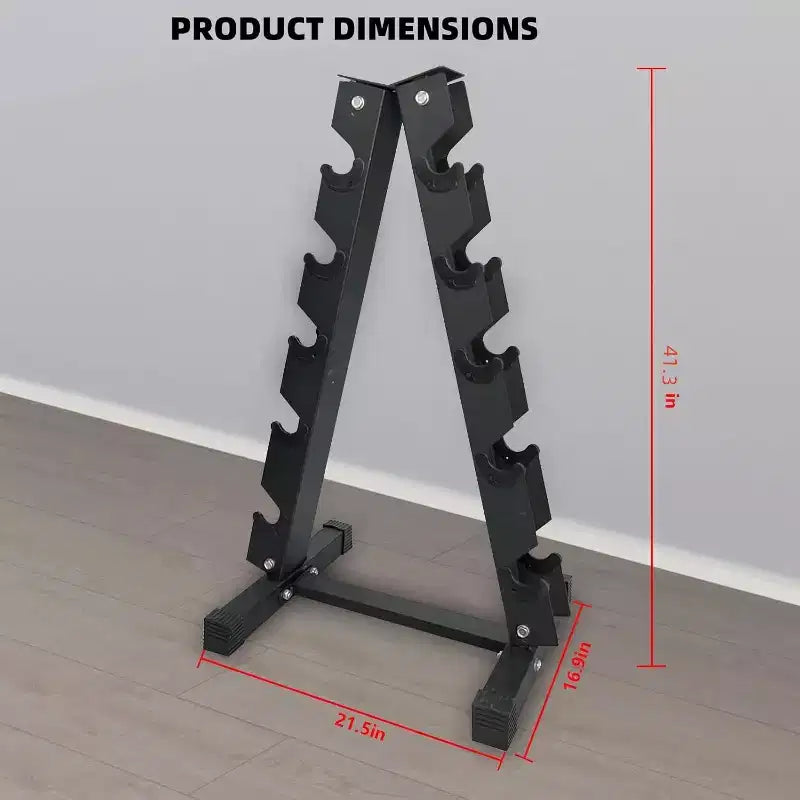 Dumbbell Rack Stand Only, A-Frame 2.0 MM Thick Steel Dumbbells Weight Storage Rack for Home Game