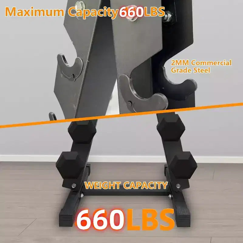 Dumbbell Rack Stand Only, A-Frame 2.0 MM Thick Steel Dumbbells Weight Storage Rack for Home Game