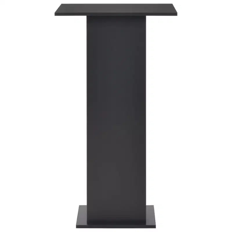 Bar Table, Black Engineered Wood, Tall Sleek Square Design