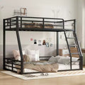 Bellemave Metal Bunk Bed Frame, Space-Saving Low Floor Design, Heavy-Duty & Noise-Reduced, Multiple Size Options for Kids, Teens & Adults, Black