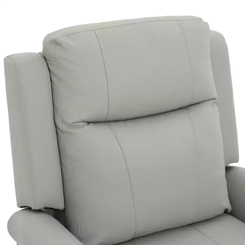 Modern 270° Swivel Faux Leather Upholstered Manual Recliner with Massage and Heating