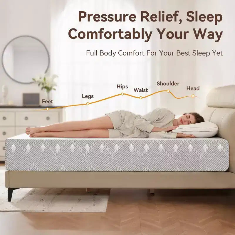 Queen Mattress 10 inch, Gel Memory Foam Mattress Queen Size in a Box