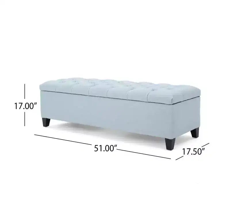 Storage Bench with Button Tufted Diamond Stitch, Versatile Ottoman Foot Rest with Cushion