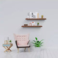 31.5 Maple Floating Shelf C invisible-bracket wood wall mount, perfect bathroom/bedroom/kitchen dcor or book/plant display, easy install.