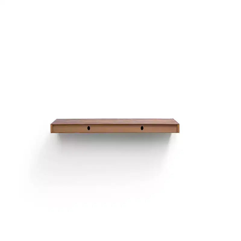 31.5 Maple Floating Shelf C invisible-bracket wood wall mount, perfect bathroom/bedroom/kitchen dcor or book/plant display, easy install.