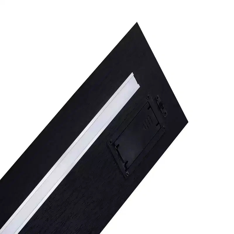 18.11 Black LED Floating Shelf C invisible-bracket wood wall mount with built-in LED, perfect bathroom/bedroom/kitchen dcor or book/plant display