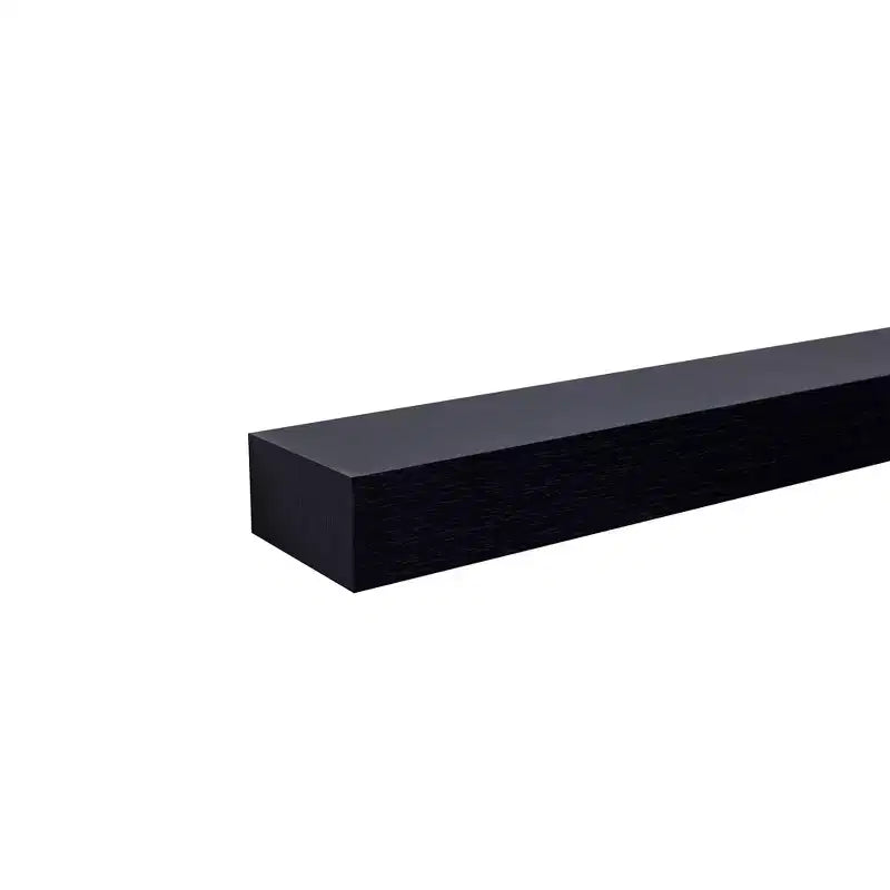 18.11 Black LED Floating Shelf C invisible-bracket wood wall mount with built-in LED, perfect bathroom/bedroom/kitchen dcor or book/plant display