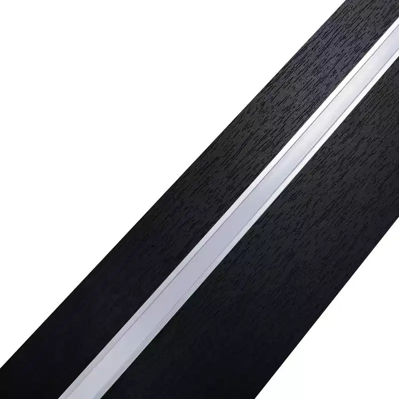 18.11 Black LED Floating Shelf C invisible-bracket wood wall mount with built-in LED, perfect bathroom/bedroom/kitchen dcor or book/plant display