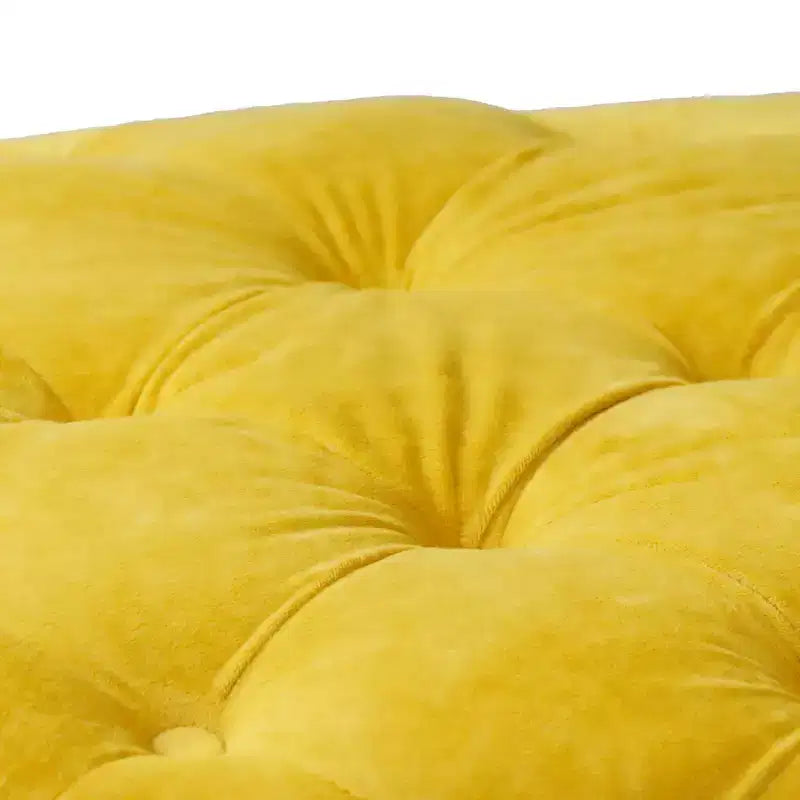 18" Chic Vanity Ottoman Stool, Luxury Velvet Tufted Footstool for Living Room, Dressing Makeup Chair, 250 lbs Capacity