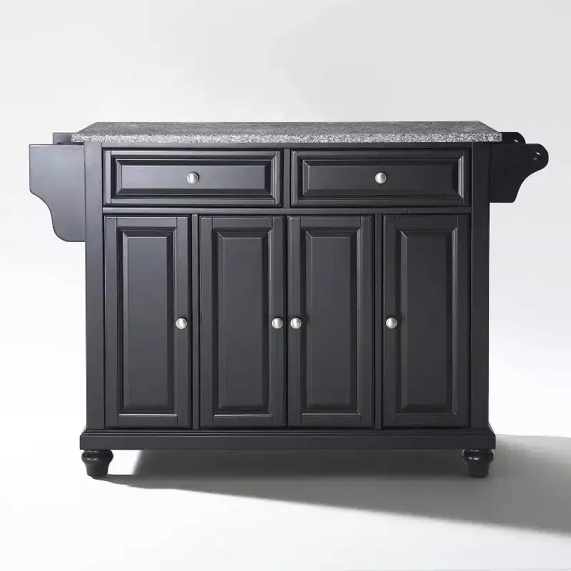 Cambridge Granite Top Full Size Kitchen Island/Cart Black/Gray - Crosley