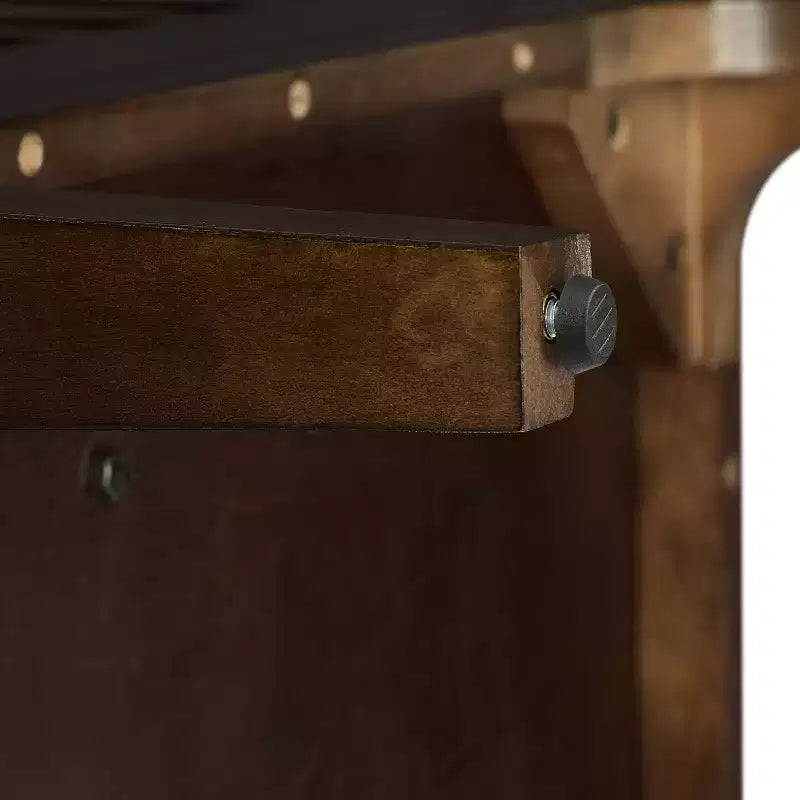 Support de rangement pour disques vinyles brun foncé, meuble moderne pour platine avec étagères divisées