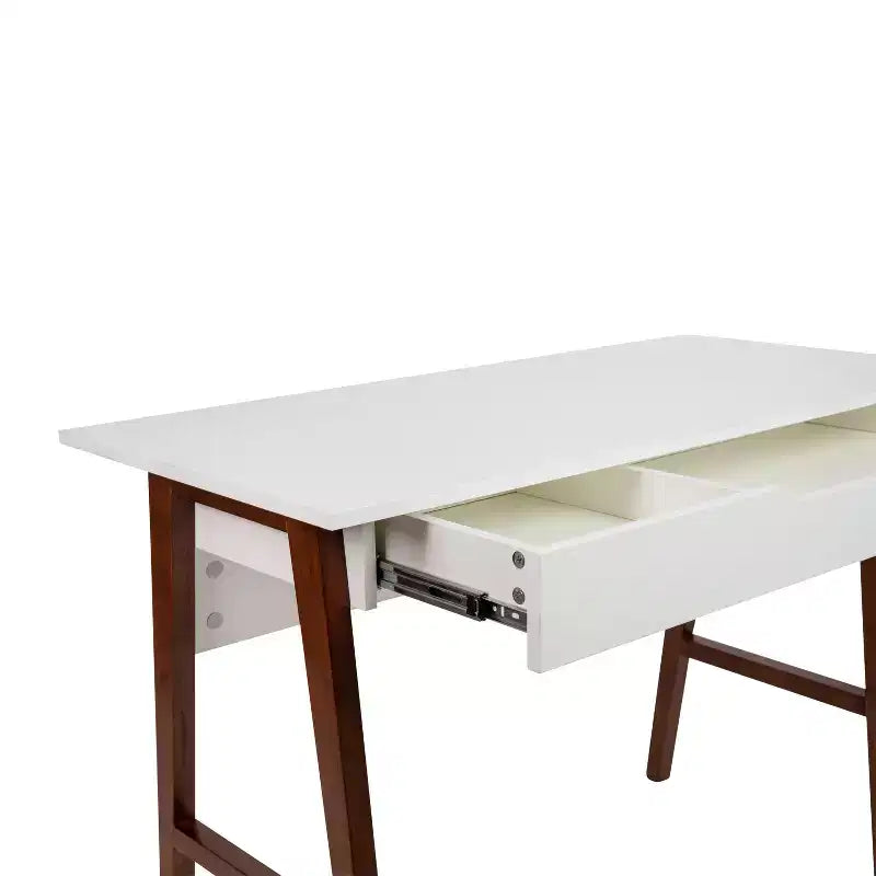 Home Office Writing Computer Desk with Drawer, A-Frame Legs, Laminate Top