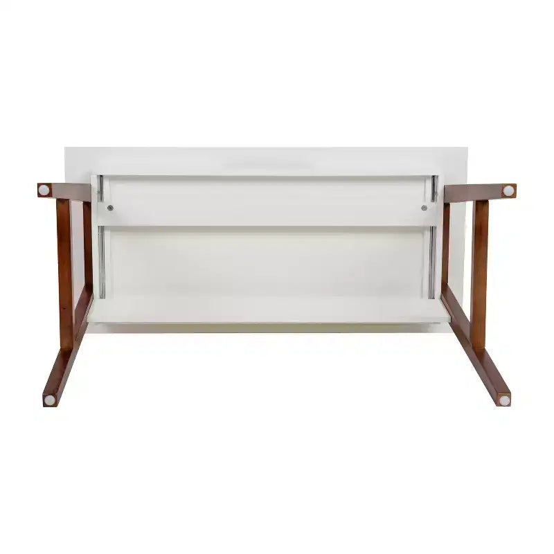 Home Office Writing Computer Desk with Drawer, A-Frame Legs, Laminate Top