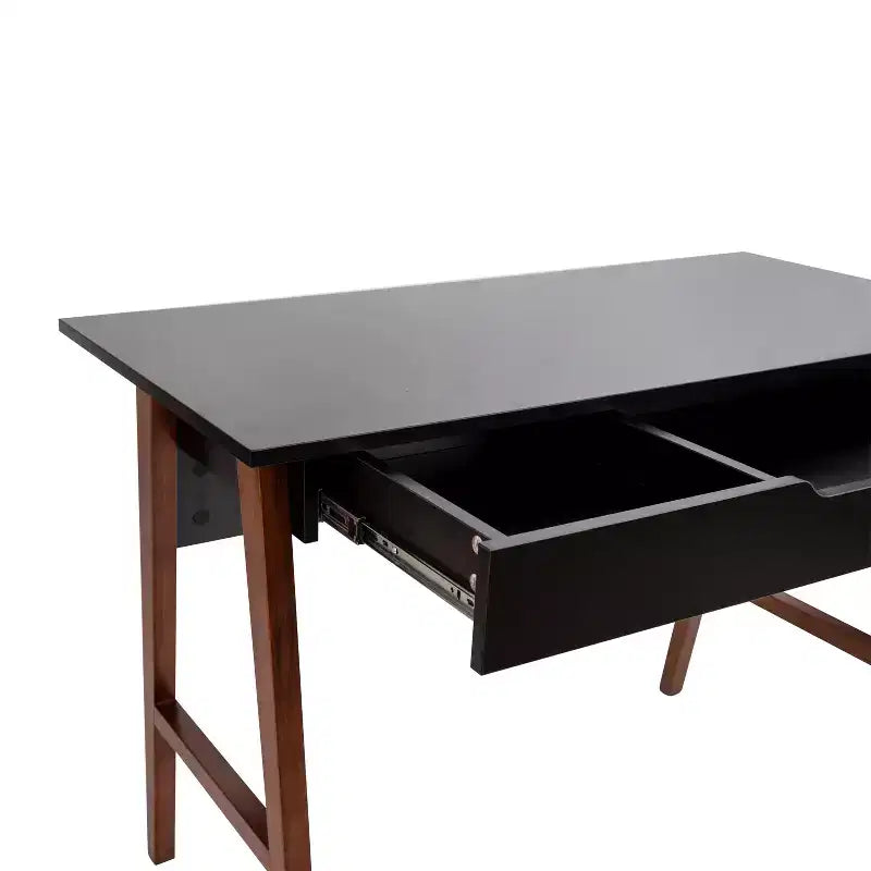 Home Office Writing Computer Desk with Drawer, A-Frame Legs, Laminate Top