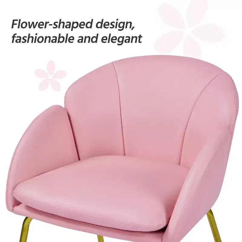 Velvet Armchair Accent Chair with Gold Metal Legs for Living Room/Bedroom
