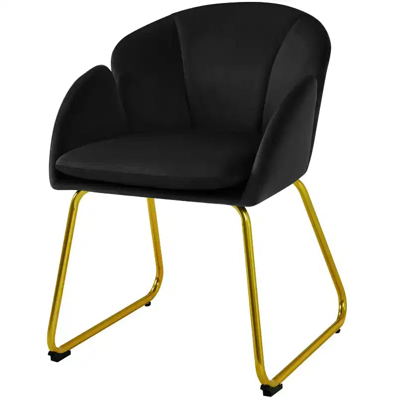 Yaheetech Velvet Armchair Accent Chair with Metal Legs for Living Room/Bedroom