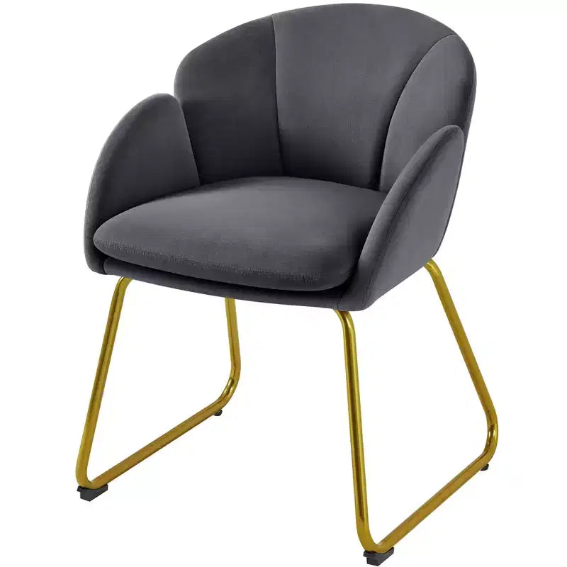 Velvet Armchair Accent Chair with Gold Metal Legs for Living Room/Bedroom