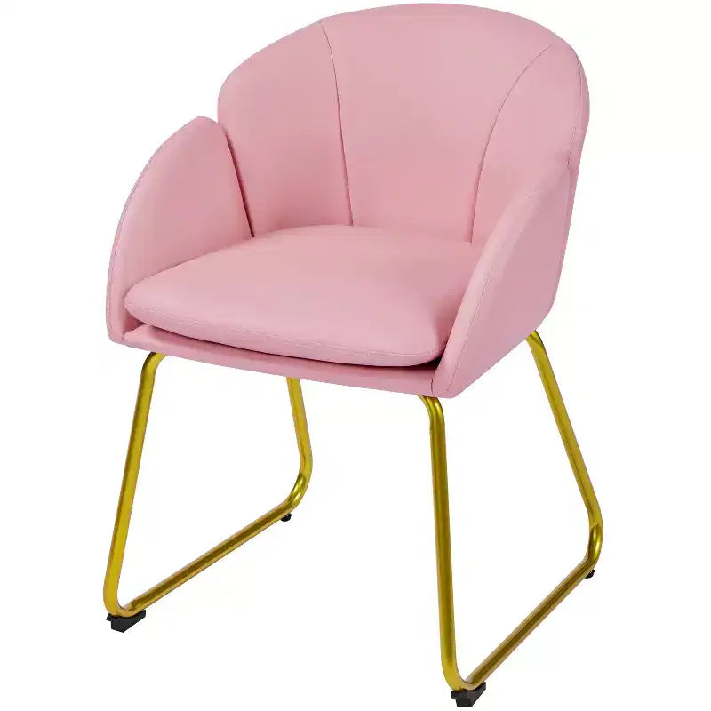 Velvet Armchair Accent Chair with Gold Metal Legs for Living Room/Bedroom