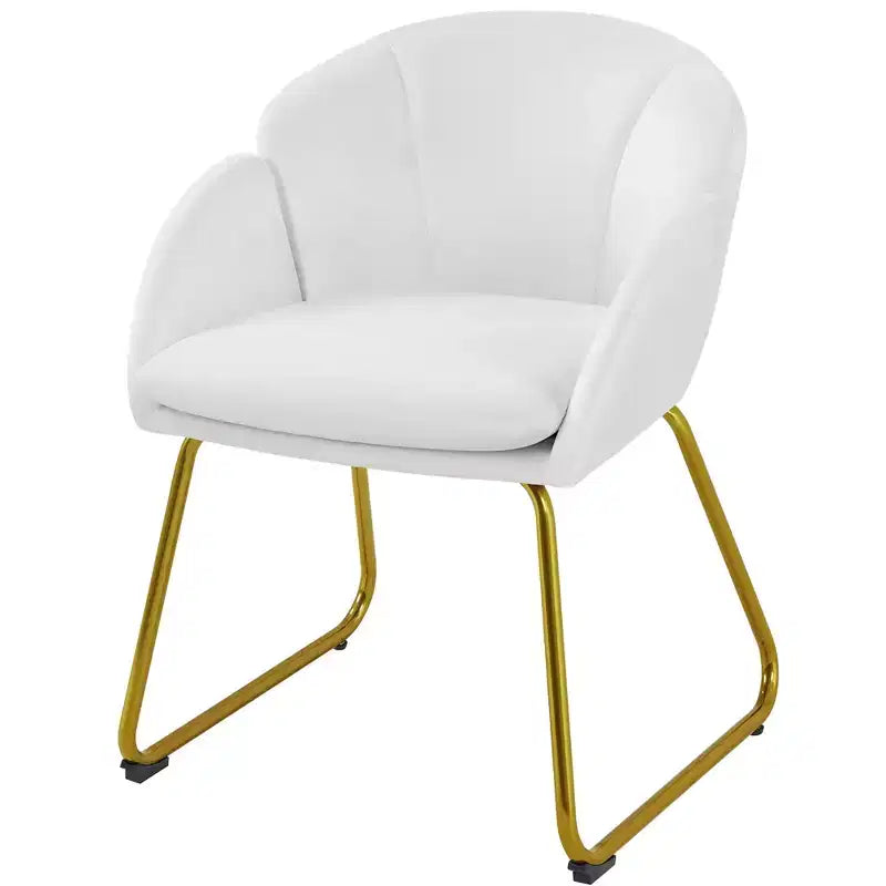 Velvet Armchair Accent Chair with Gold Metal Legs for Living Room/Bedroom